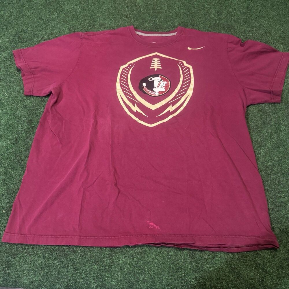 Nike Florida State Seminoles CFP Logo T-Shirt Men’s XXL Garnet